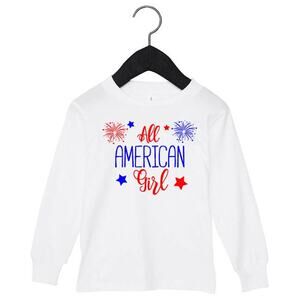 NEW ALL AMERICAN GIRL Long Sleeve White Shirt Toddler 4